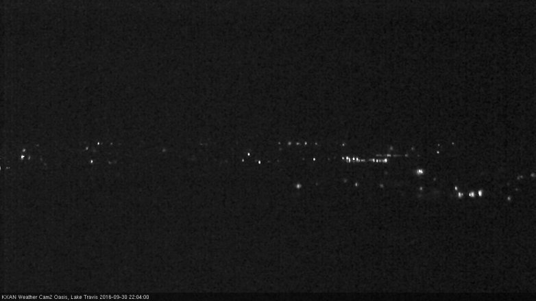 Lake Travis webcam, September 30, 2016 9:20 PM CT