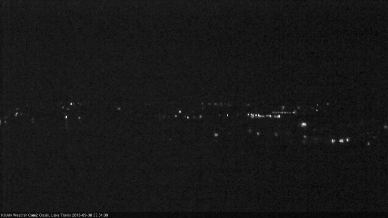 Lake Travis webcam, September 30, 2016 9:45 PM CT