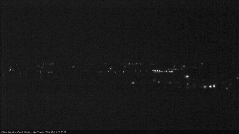 Lake Travis webcam, September 30, 2016 9:50 PM CT