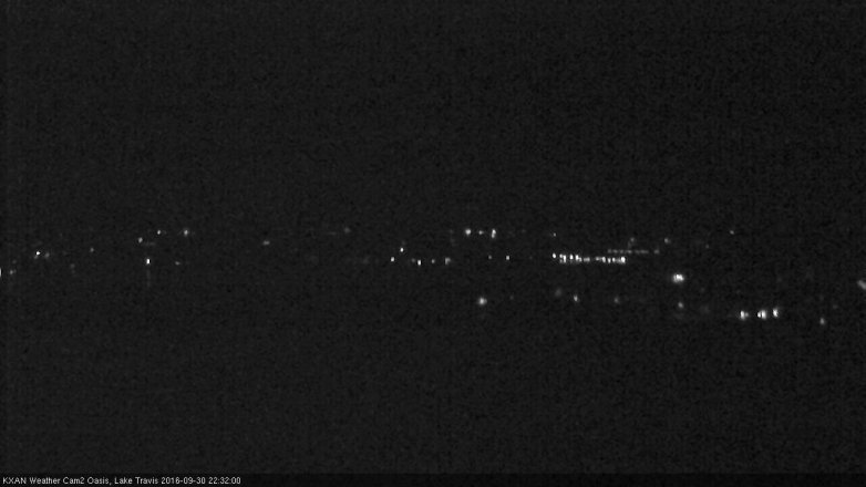Lake Travis webcam, September 30, 2016 10:00 PM CT