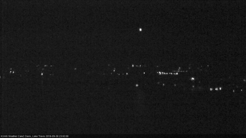 Lake Travis webcam, September 30, 2016 10:10 PM CT