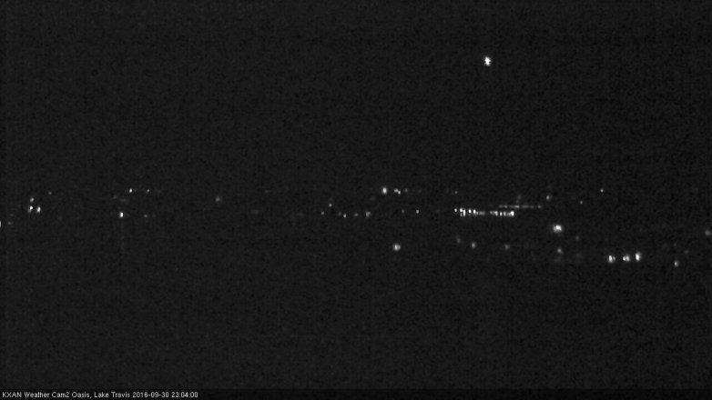 Lake Travis webcam, September 30, 2016 10:20 PM CT