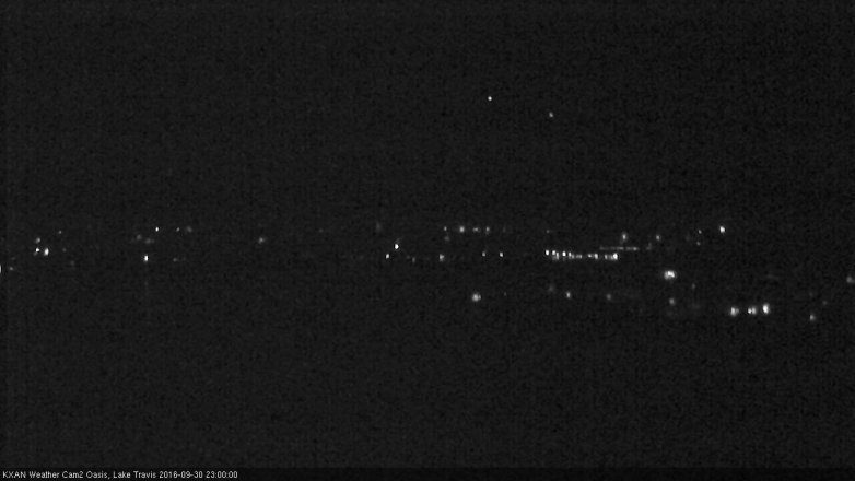 Lake Travis webcam, September 30, 2016 10:25 PM CT
