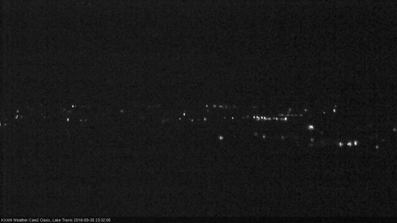 Lake Travis webcam, September 30, 2016 10:35 PM CT