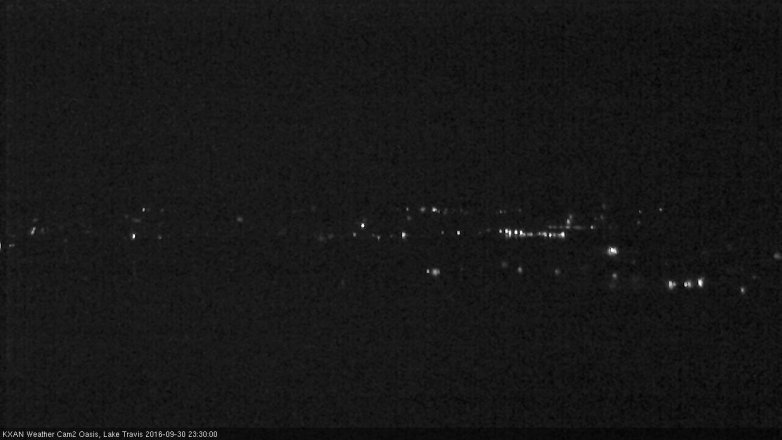 Lake Travis webcam, September 30, 2016 10:55 PM CT