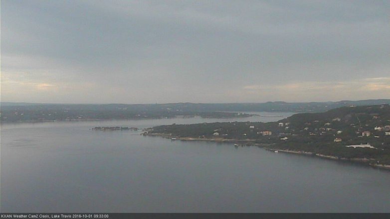 Lake Travis webcam, October 1, 2016 9:05 AM CT