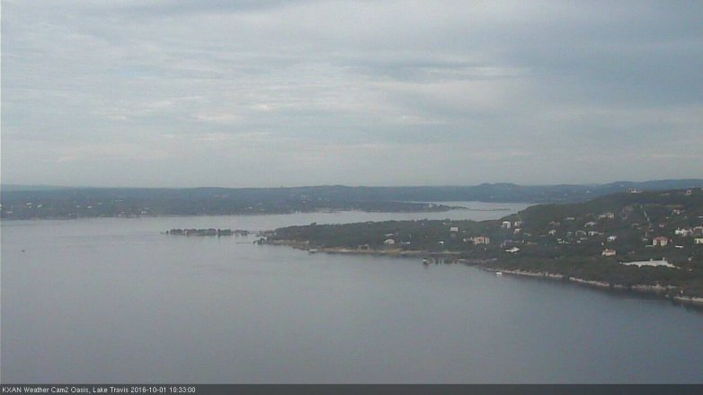 Lake Travis webcam, October 1, 2016 9:45 AM CT
