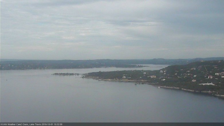 Lake Travis webcam, October 1, 2016 9:50 AM CT