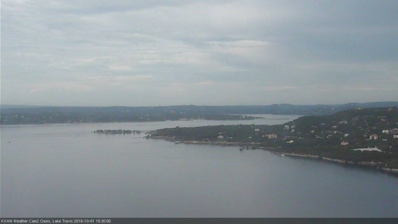 Lake Travis webcam, October 1, 2016 10:00 AM CT