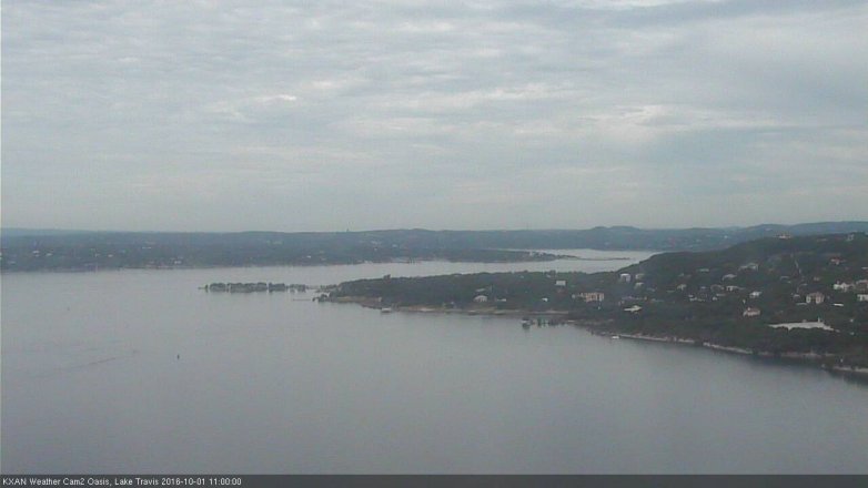 Lake Travis webcam, October 1, 2016 10:05 AM CT