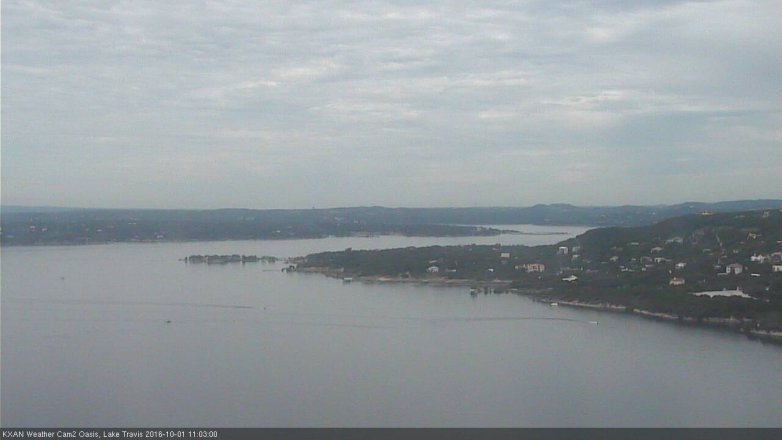Lake Travis webcam, October 1, 2016 10:15 AM CT