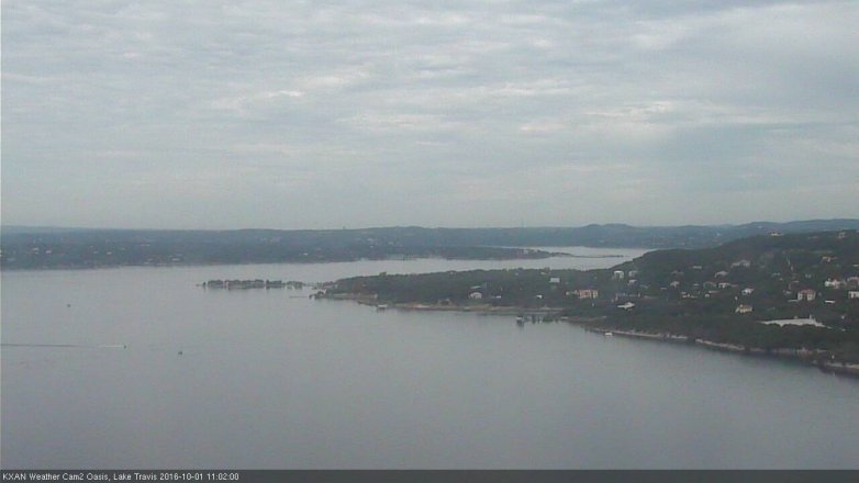 Lake Travis webcam, October 1, 2016 10:20 AM CT