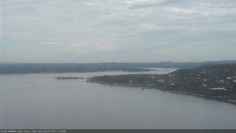 Lake Travis webcam, October 1, 2016 10:40 AM CT