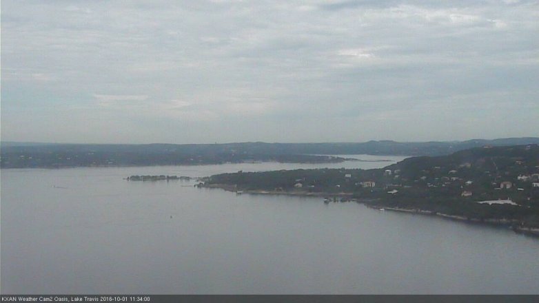 Lake Travis webcam, October 1, 2016 10:50 AM CT