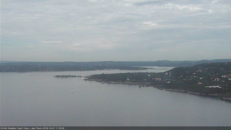 Lake Travis webcam, October 1, 2016 10:55 AM CT
