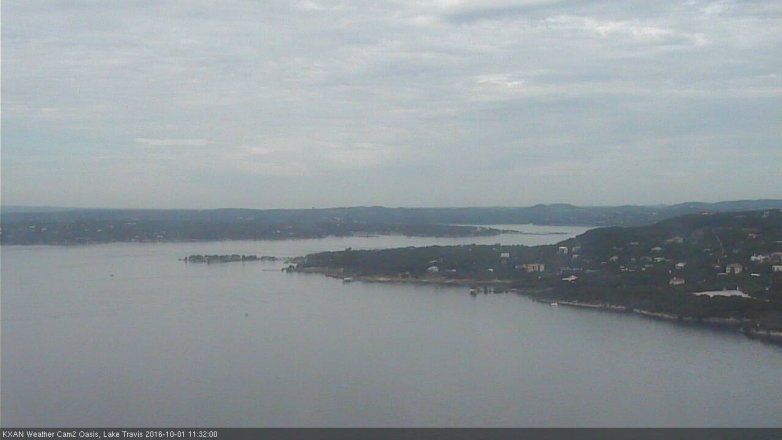Lake Travis webcam, October 1, 2016 11:00 AM CT