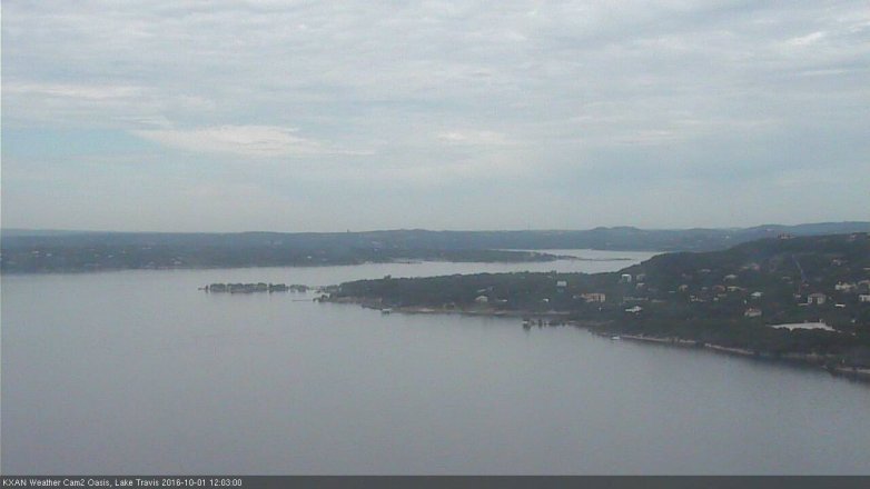 Lake Travis webcam, October 1, 2016 11:10 AM CT