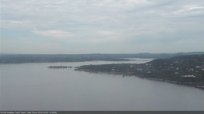 Lake Travis webcam, October 1, 2016 11:15 AM CT