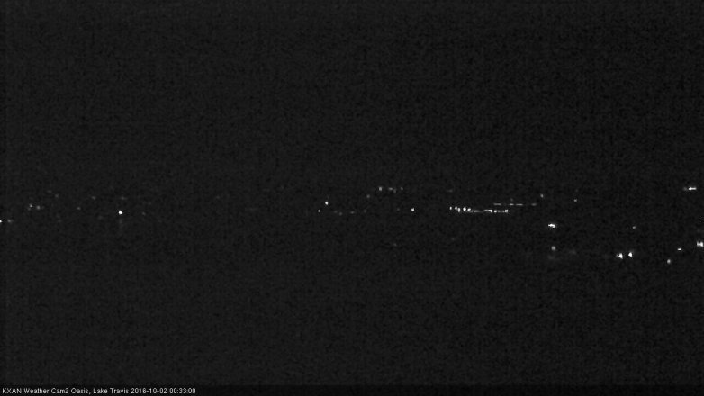Lake Travis webcam, October 1, 2016 11:45 PM CT