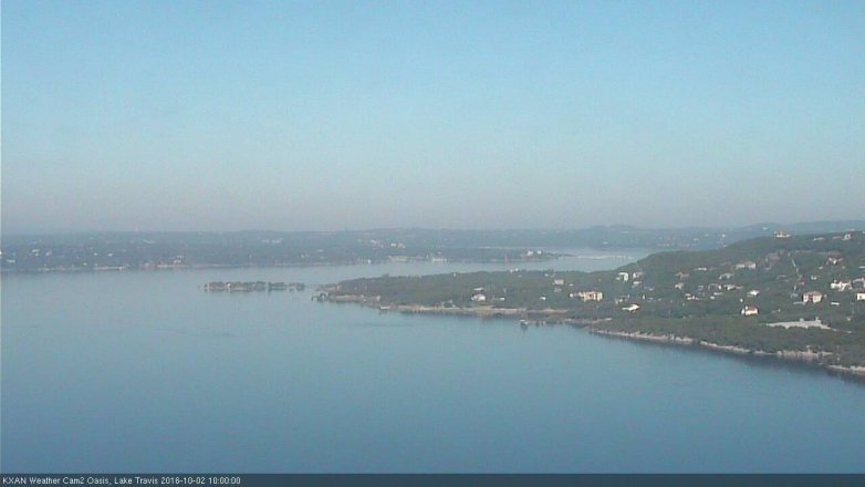 Lake Travis webcam, October 2, 2016 9:10 AM CT