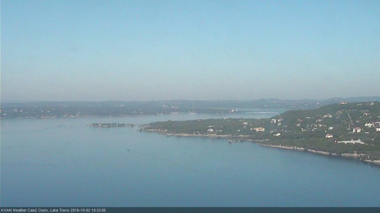 Lake Travis webcam, October 2, 2016 10:00 AM CT