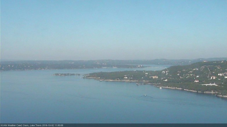 Lake Travis webcam, October 2, 2016 10:10 AM CT