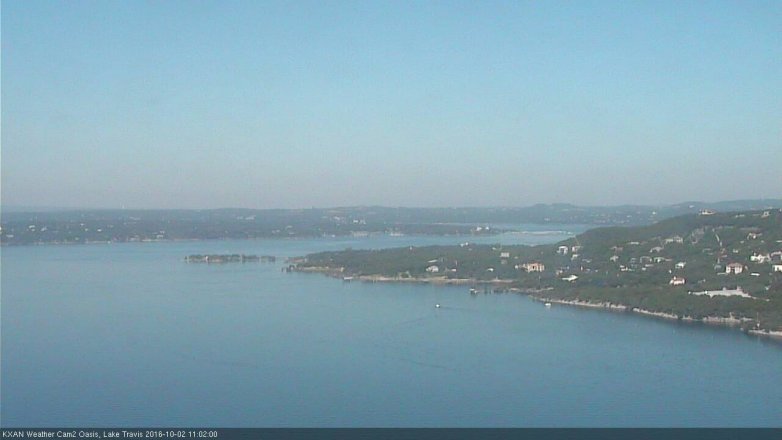 Lake Travis webcam, October 2, 2016 10:20 AM CT
