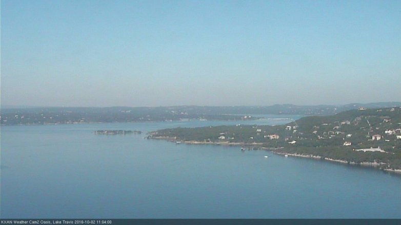 Lake Travis webcam, October 2, 2016 10:25 AM CT