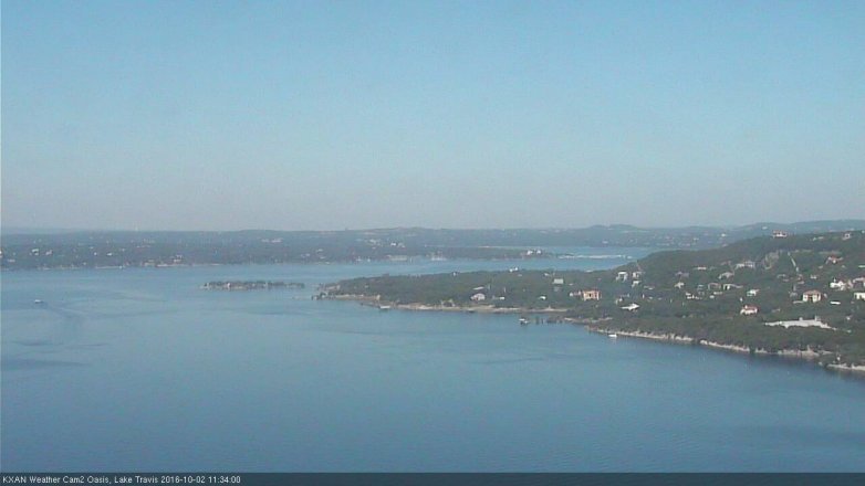 Lake Travis webcam, October 2, 2016 10:50 AM CT