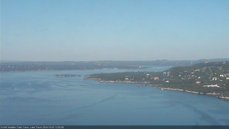 Lake Travis webcam, October 2, 2016 11:15 AM CT
