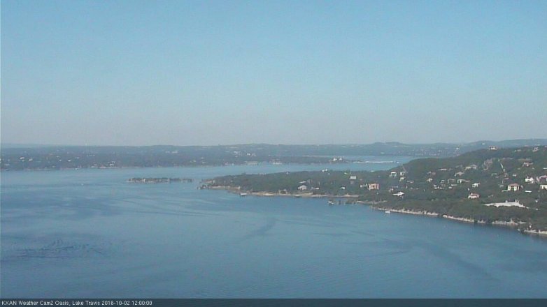 Lake Travis webcam, October 2, 2016 11:20 AM CT