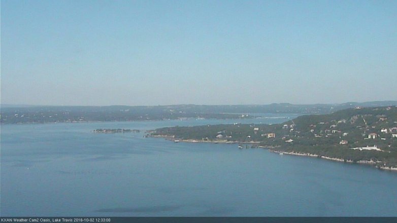 Lake Travis webcam, October 2, 2016 12:05 PM CT