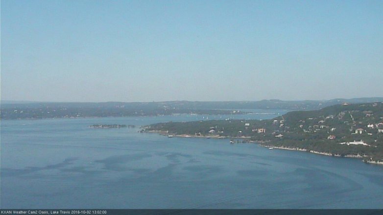 Lake Travis webcam, October 2, 2016 12:20 PM CT