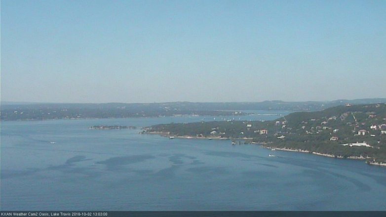 Lake Travis webcam, October 2, 2016 12:35 PM CT