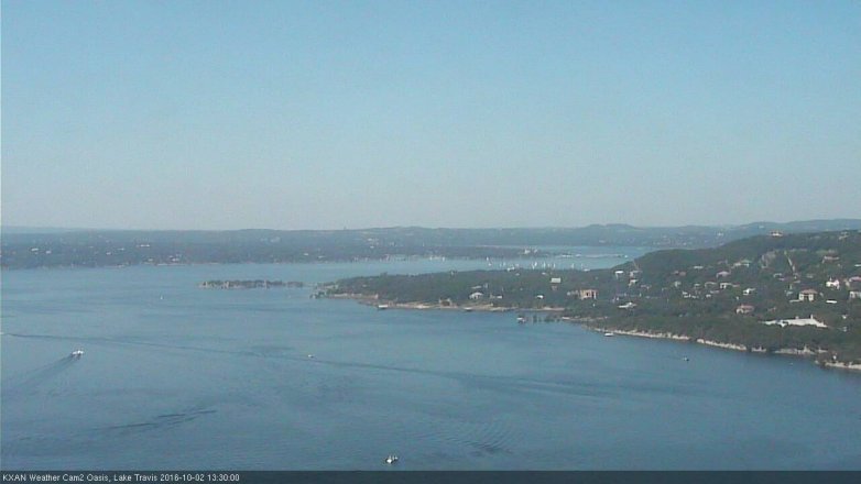 Lake Travis webcam, October 2, 2016 12:50 PM CT