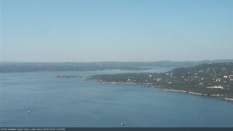 Lake Travis webcam, October 2, 2016 1:00 PM CT