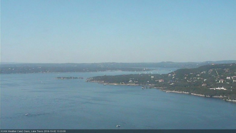 Lake Travis webcam, October 2, 2016 1:05 PM CT