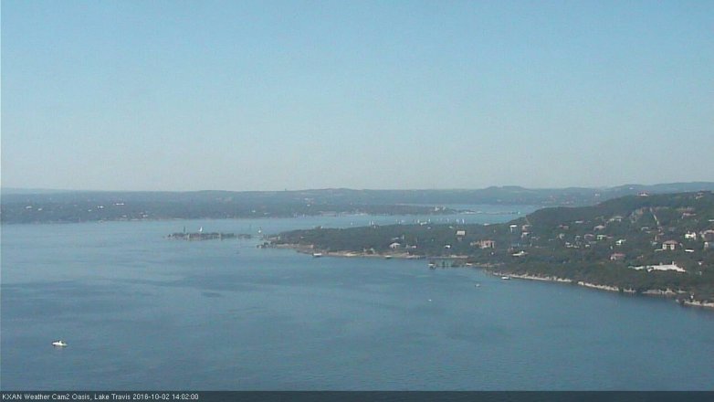 Lake Travis webcam, October 2, 2016 1:20 PM CT