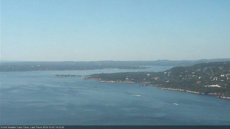 Lake Travis webcam, October 2, 2016 1:40 PM CT