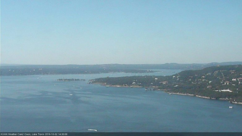 Lake Travis webcam, October 2, 2016 1:50 PM CT