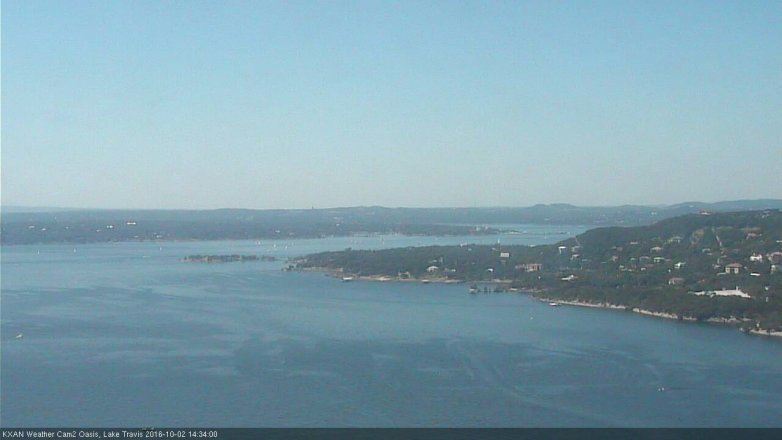 Lake Travis webcam, October 2, 2016 2:05 PM CT