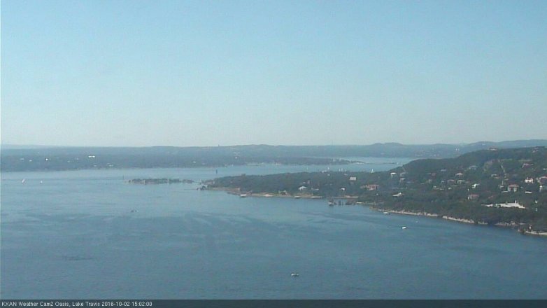 Lake Travis webcam, October 2, 2016 2:25 PM CT