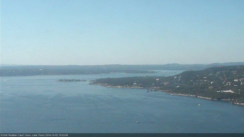 Lake Travis webcam, October 2, 2016 2:30 PM CT