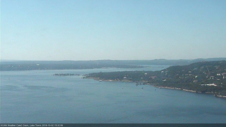 Lake Travis webcam, October 2, 2016 2:35 PM CT