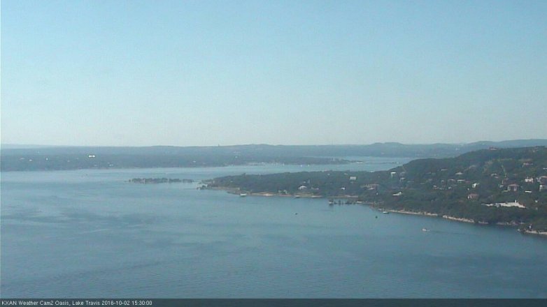 Lake Travis webcam, October 2, 2016 2:50 PM CT