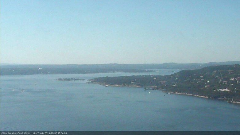 Lake Travis webcam, October 2, 2016 3:00 PM CT
