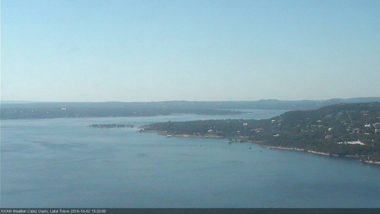 Lake Travis webcam, October 2, 2016 3:05 PM CT
