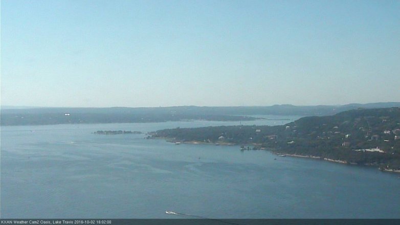 Lake Travis webcam, October 2, 2016 3:15 PM CT