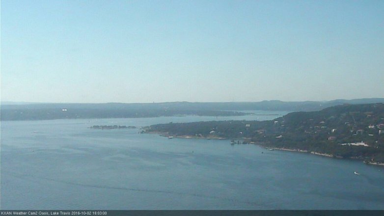 Lake Travis webcam, October 2, 2016 3:25 PM CT