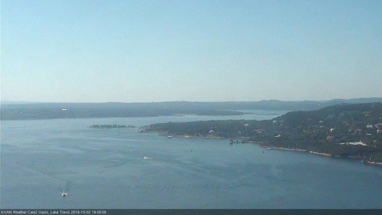 Lake Travis webcam, October 2, 2016 3:30 PM CT